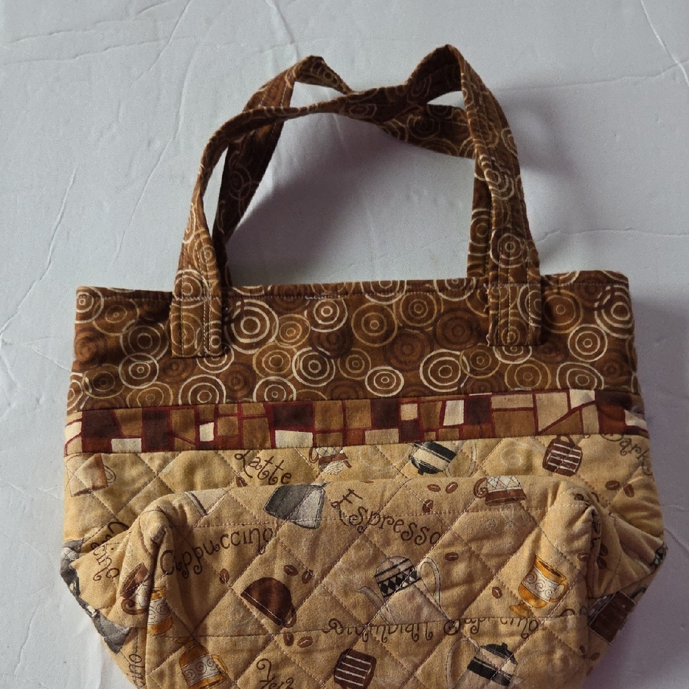 Chic Coffee-Themed Tote Bag